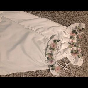 Mommy and Me white flower dress M and kids 7